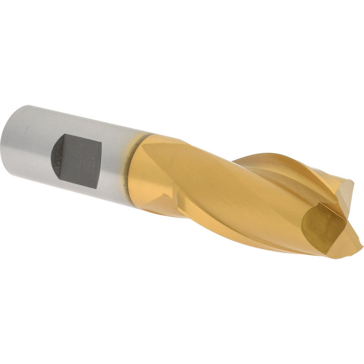 7/8" 2-Flute High Speed Steel Square End Mill, TiN - Hertel E8030907
