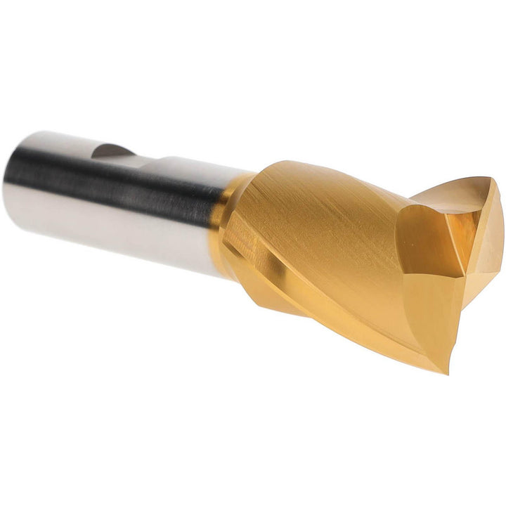 1-1/4" 2-Flute High Speed Steel Square End Mill, TiN - Hertel E803011603