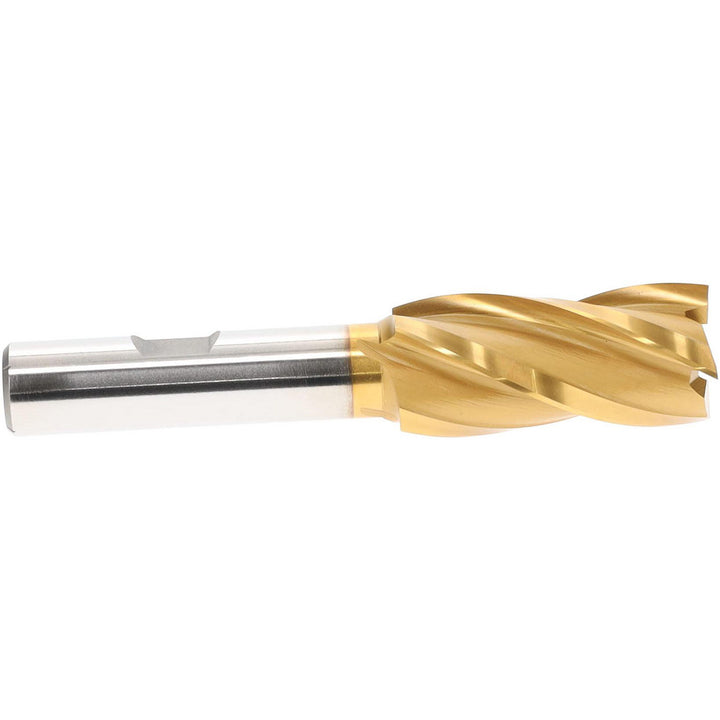3/4" 4-Flute High Speed Steel Square End Mill, TiN - Hertel E8031908
