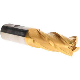7/8" 4-Flute High Speed Steel Square End Mill, TiN - Hertel E8031056