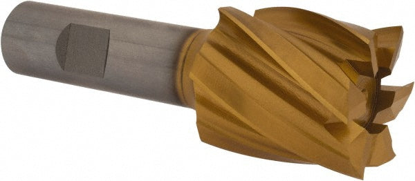 1-3/8" 6-Flute High Speed Steel Square End Mill, TiN - Hertel E803212401