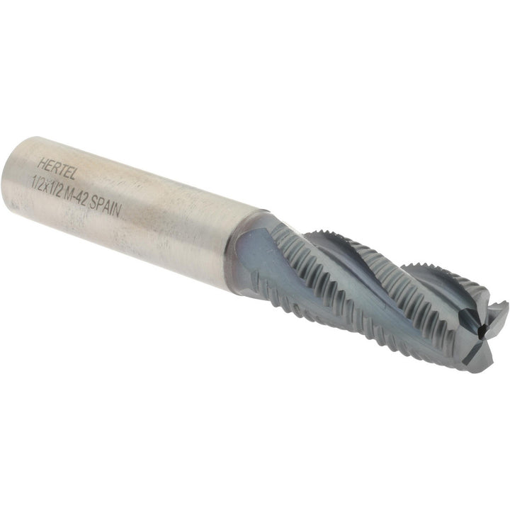 0.5000" 4-Flute Cobalt Single End Mill, TiCN - Hertel 41120619