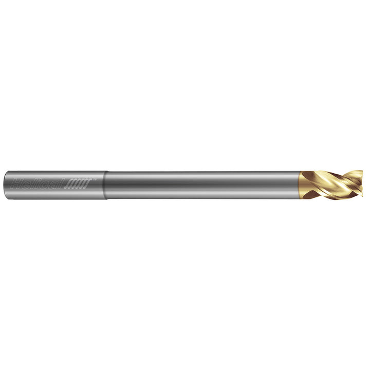 1/4" 3-Flute Solid Carbide Square End Mill, ZrN - Helical Solutions 46096