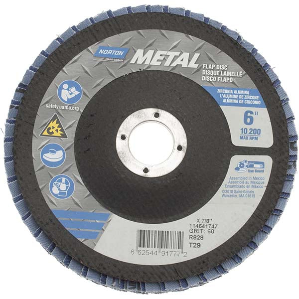 6" 60-Grit Zirconia Alumina Disc - Norton 66254491777