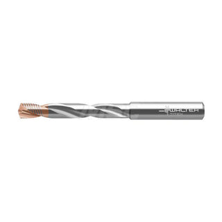 17/64" Solid Carbide Drill Bit, Tinal/AlCrN, 140° point - Walter-Titex 6745234
