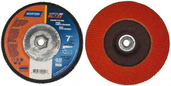 7" 80-Grit Ceramic Alumina Disc - Norton 66254461068