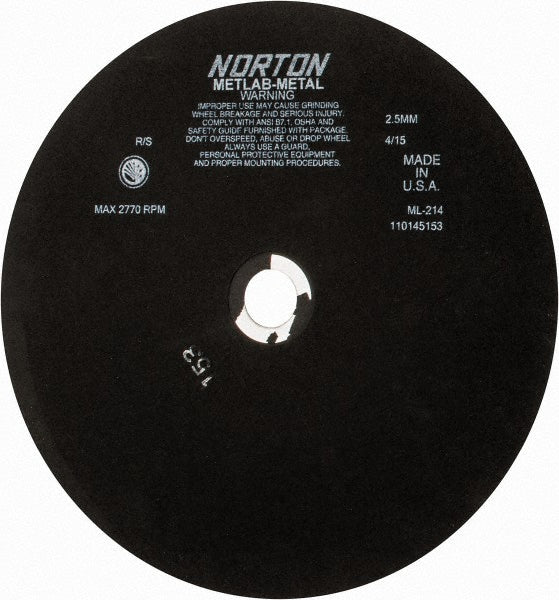 13-3/4" Aluminum Oxide Grinding & Cutoff Wheel - Norton 66253322156