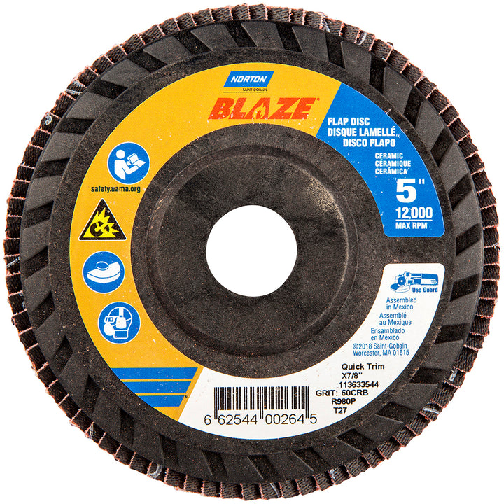 5" 60-Grit Ceramic Disc - Norton 66254400264