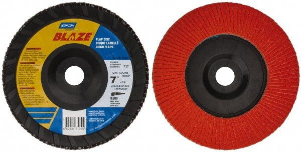 7" 60-Grit Ceramic Alumina Disc - Norton 66254461060