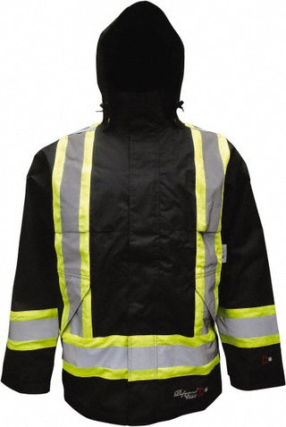 X-Large Flame-Resistant; Flame-Retardant; Rain; Wind-Resistant Protective Garment - Viking 3907FRJ-XL