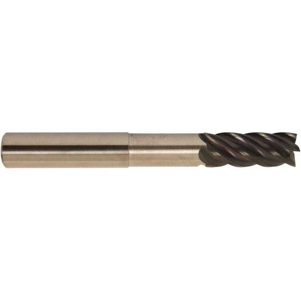 0.2500" 5-Flute Solid Carbide Single End Mill, AlTiCrN - Accupro 312106