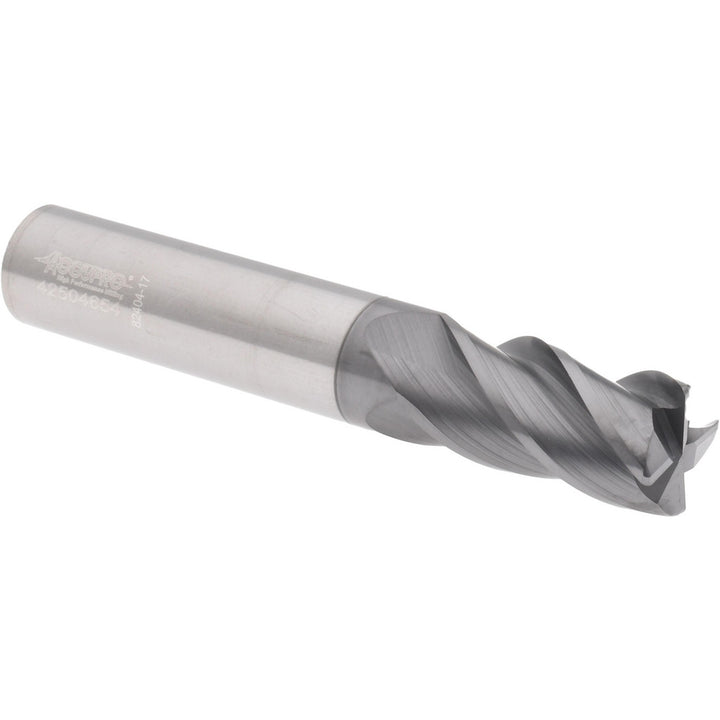 1/2" 4-Flute Solid Carbide Corner Radius End Mill, AlCrTiN - Accupro 310288