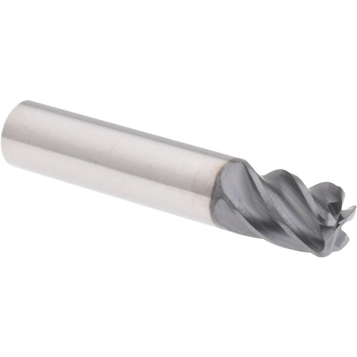 3/8" 5-Flute Solid Carbide Corner Radius End Mill, AlCrTiN - Accupro 311535