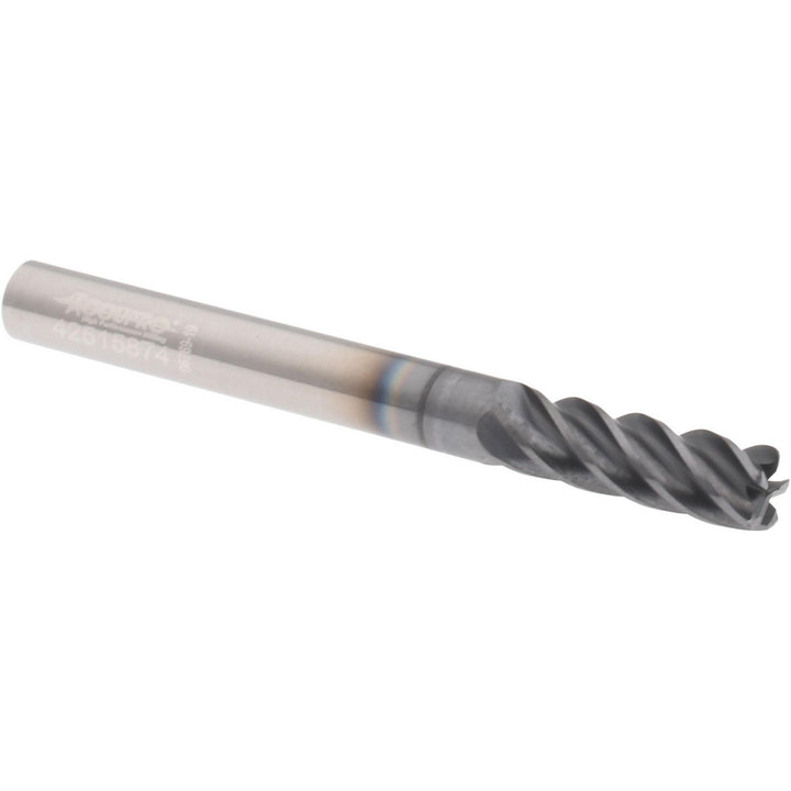 1/4" 5-Flute Solid Carbide Corner Radius End Mill, AlCrTiN - Accupro 311440