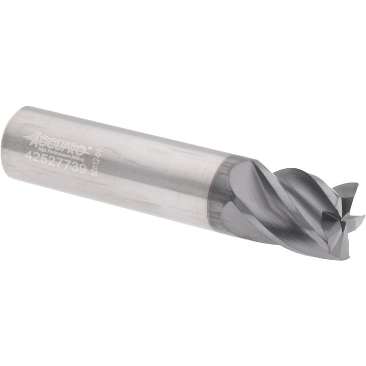 0.6250" 5-Flute Solid Carbide Single End Mill, AlTiCrN - Accupro 311691
