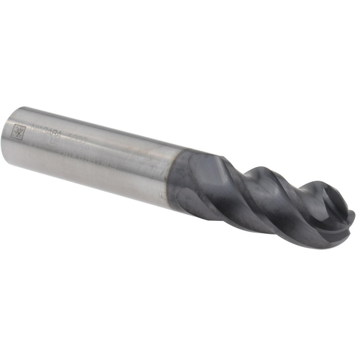 1/2" 4-Flute Solid Carbide Ball End Mill, AlTiN - Seco 03083832