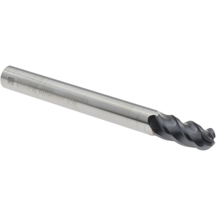 1/4" 4-Flute Solid Carbide Ball End Mill, AlTiN - Seco 03083826