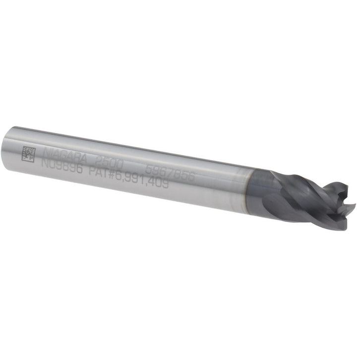 1/4" 4-Flute Solid Carbide Corner Radius End Mill, AlTiN - Seco 03084142