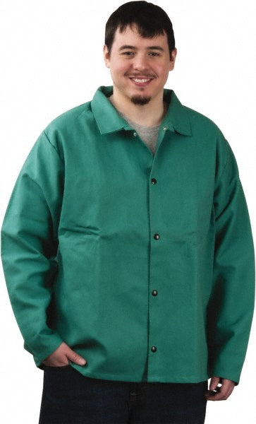 Medium Green Flame-Resistant; Flame-Retardant Protective Garment - PRO-SAFE WELD-JK-A2-M