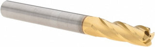 1/4" 4-Flute Solid Carbide Corner Radius End Mill, TiN - SGS 38026
