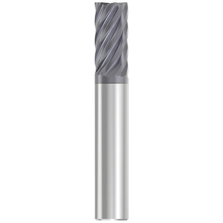 1/4" 7-Flute Solid Carbide Corner Radius & Corner Chamfer End Mill, AlTiN - Seco 17002318