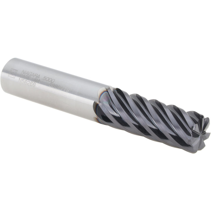 1/2" 7-Flute Solid Carbide Corner Radius End Mill, AlTiN - Seco 17002337