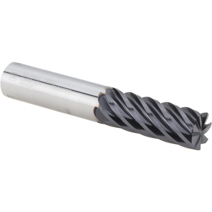 1/2" 7-Flute Solid Carbide Corner Radius End Mill, AlTiN - Seco 17002335