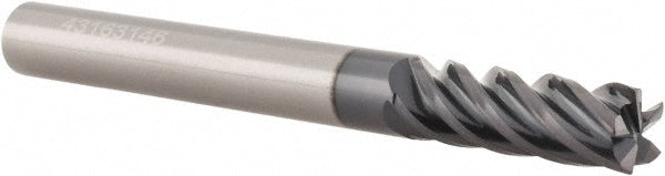 3/4" 5-Flute Solid Carbide Corner Radius End Mill, AlTiN - Accupro 95168829