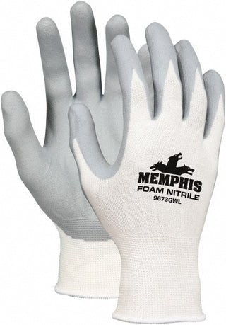 White Cut-Resistant Gloves - MCR Safety 9673GWL