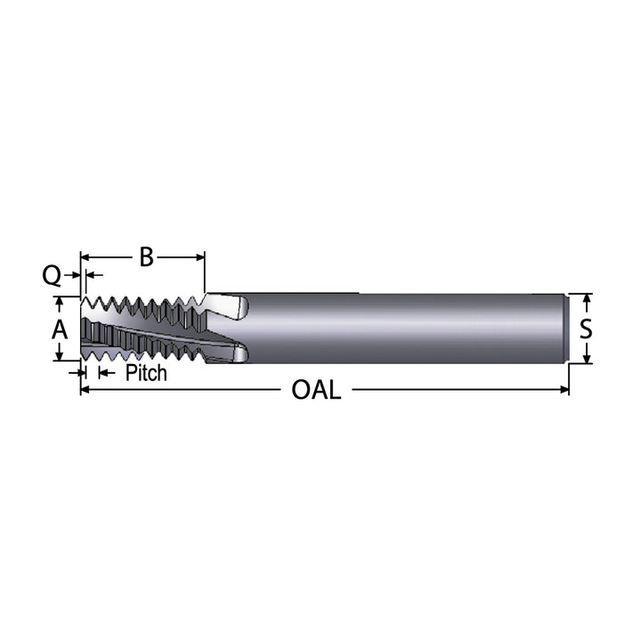 Helical Flute Thread Mills - Scientific Cutting Tools TMI10-1.50-HA