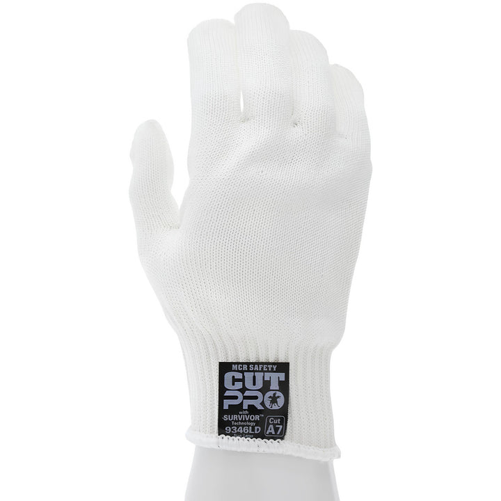 Small White Fiberglass; Spectra Fiber Cut-Resistant Gloves - MCR Safety 9346SD