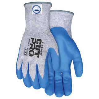 Large Blue; White Dyneema; Stainless Steel Fiber Cut & Puncture-Resistant Gloves - MCR Safety 9672DT5L