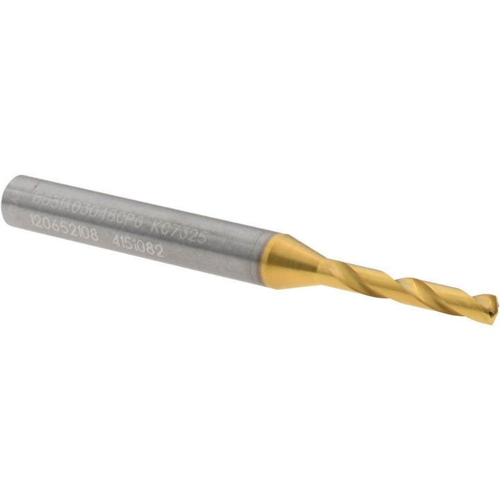 0.1200" Solid Carbide Drill Bit, TiN, 140° point - Kennametal 4151082