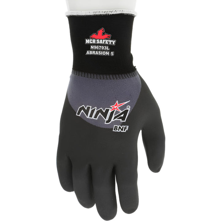 Small Black; Gray General Purpose Gloves - MCR Safety N96793S