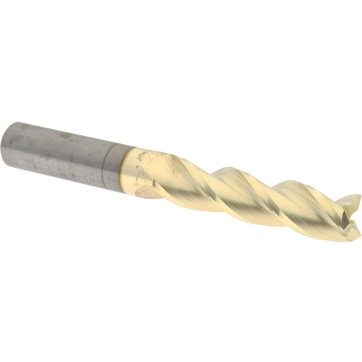 1/2" 3-Flute Solid Carbide Square End Mill, ZrN - Accupro 315175