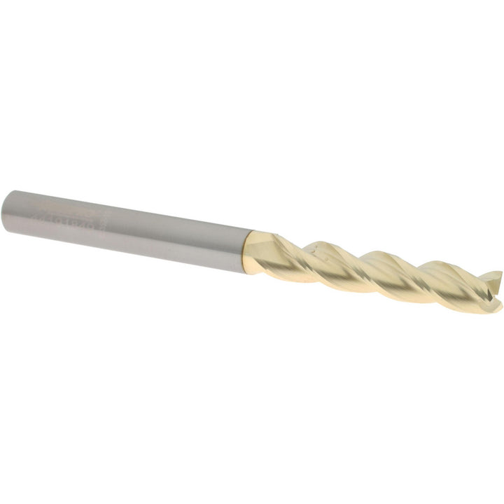 1/4" 3-Flute Solid Carbide Square End Mill, ZrN - Accupro 315149