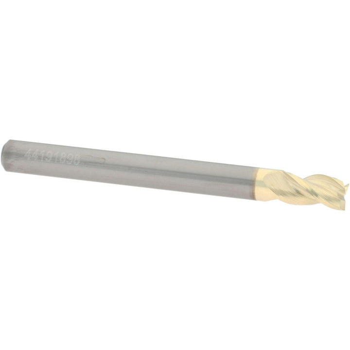 3/16" 3-Flute Solid Carbide Square End Mill, ZrN - Accupro 315133
