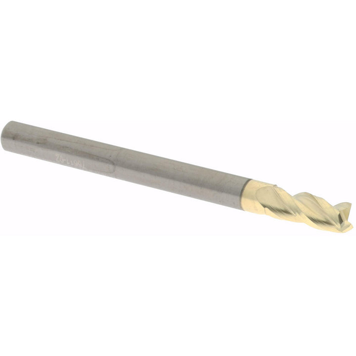1/8" 3-Flute Solid Carbide Square End Mill, ZrN - Accupro 315123