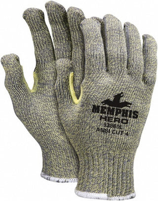 Small Yellow; Green Cut-Resistant Gloves - MCR Safety 93860S