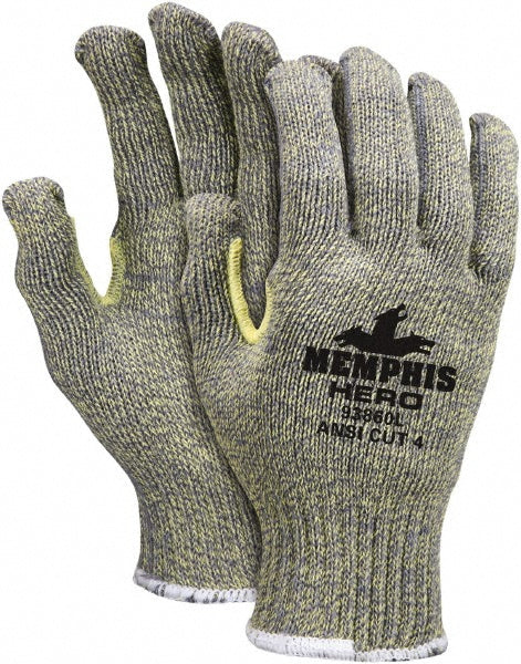 X-Small Yellow; Green Kevlar Cut-Resistant Gloves - MCR Safety 93860XS