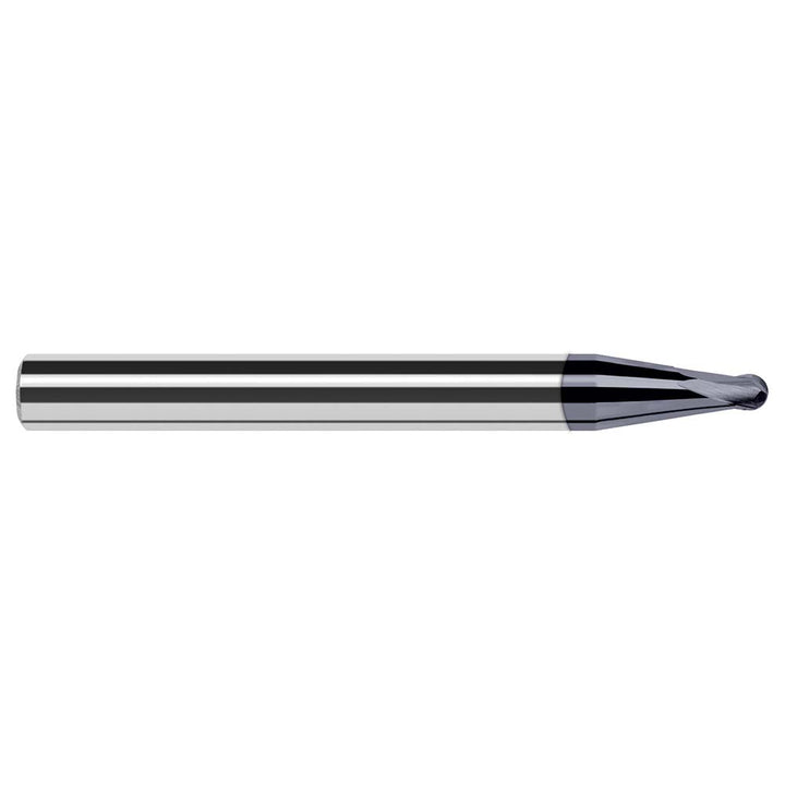 1/8" 2-Flute Solid Carbide Ball End Mill, AlTiN Nano - Harvey Tool 40508-C6