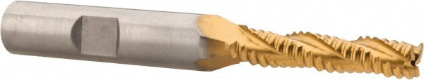 0.25" 3-Flute Cobalt Roughing End Mill, TiN - Hertel 44839157