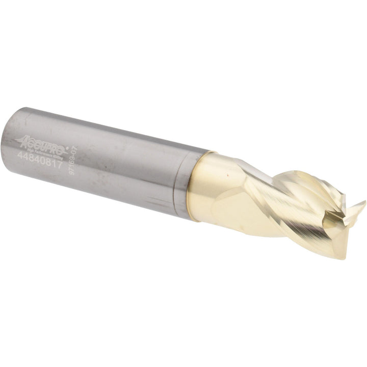 3/4" 3-Flute Solid Carbide Corner Radius End Mill, ZrN - Accupro 315632