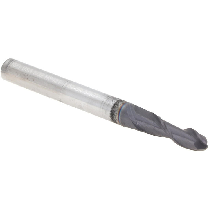 5/32" 2-Flute Solid Carbide Ball End Mill, TiAlN - OSG HP421-1562-BN