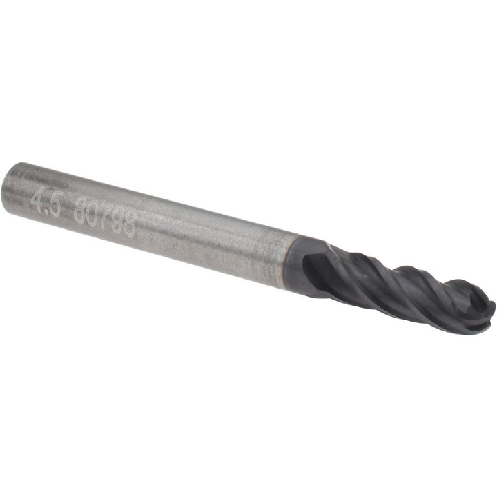 0.1772" 4-Flute Solid Carbide Ball End Mill, TiAlN - OSG HP441-1772-BN