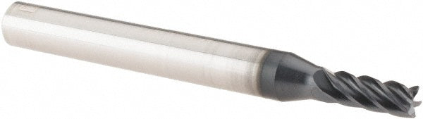 0.1575" 5-Flute Solid Carbide Corner Radius End Mill, AlTiN - Iscar 5623056