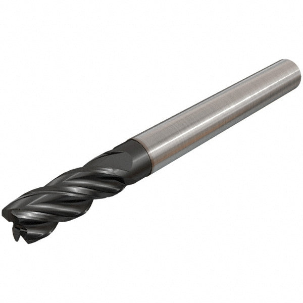 0.1575" 4-Flute Solid Carbide Corner Radius & Corner Chamfer End Mill, AlTiN - Iscar 5622640