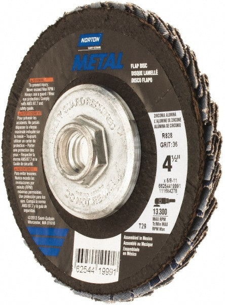 4-1/2" 36-Grit Zirconia Alumina Disc - Norton 66254419991