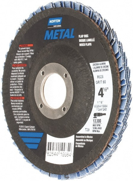 4-1/2" 60-Grit Zirconia Alumina Disc - Norton 66254419984