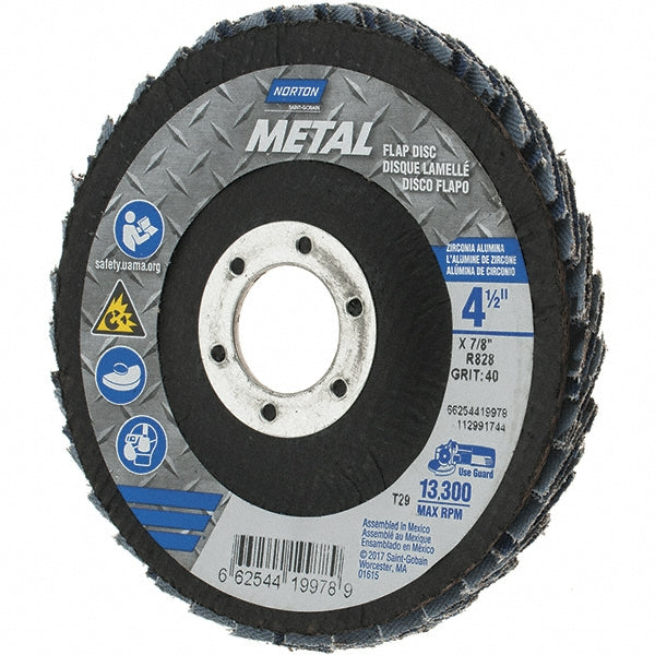 4-1/2" 40-Grit Zirconia Alumina Disc - Norton 66254419978